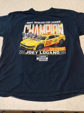 NASCAR Joey Logano 2024 Champion Front & Back Print T-shirt XL
